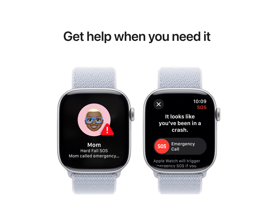 Apple Watch Series 10 GPS + Cellular 46mm Silver Aluminiumboett med Dimblå Sportloop
