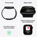 Apple Watch Series 10 GPS + Cellular 42mm Naturlig Titanboett med Granitgrå Sportband - S/M