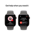 Apple Watch Series 10 GPS + Cellular 42mm Naturlig Titanboett med Granitgrå Sportband - S/M