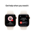 Apple Watch Series 10 GPS + Cellular 42mm Guld Titanboett med Stjärnglans Sportband - M/L