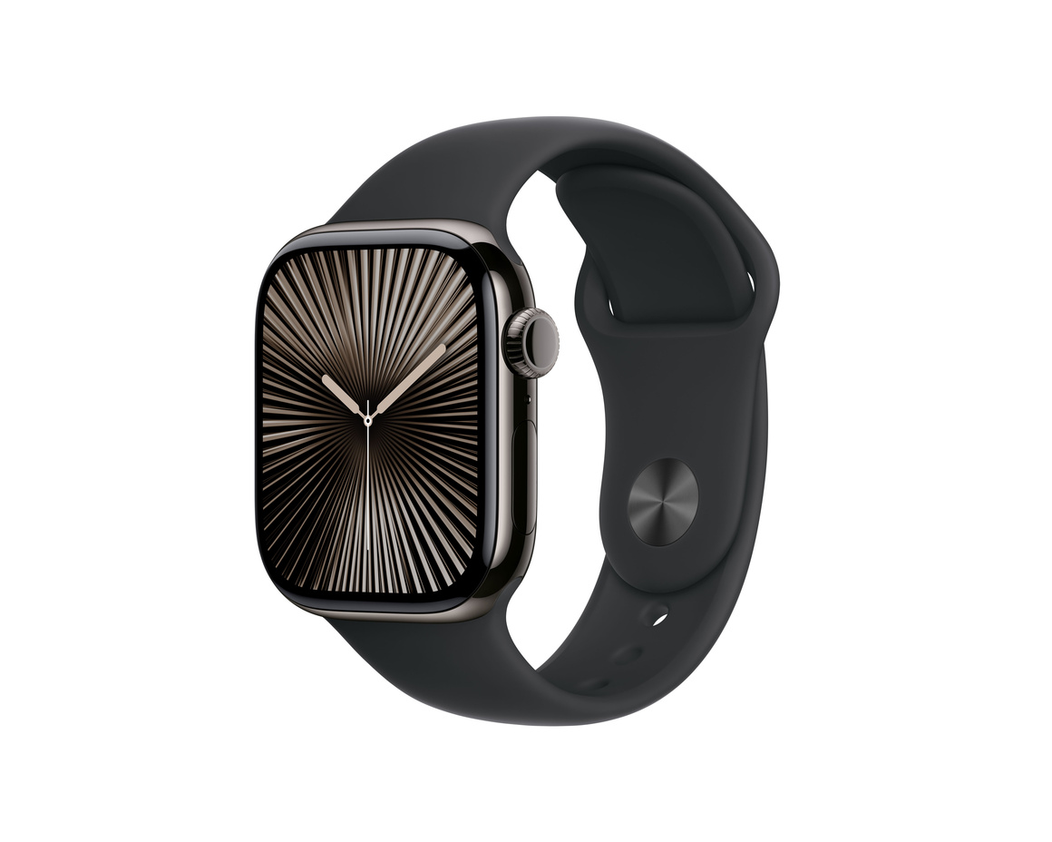 Apple Watch Series 10 Titanium med Sportband Skiffer 42mm M/L