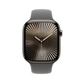 Apple Watch Series 10 GPS + Cellular 46mm Naturlig Titanboett med Granitgrå Sportband - M/L