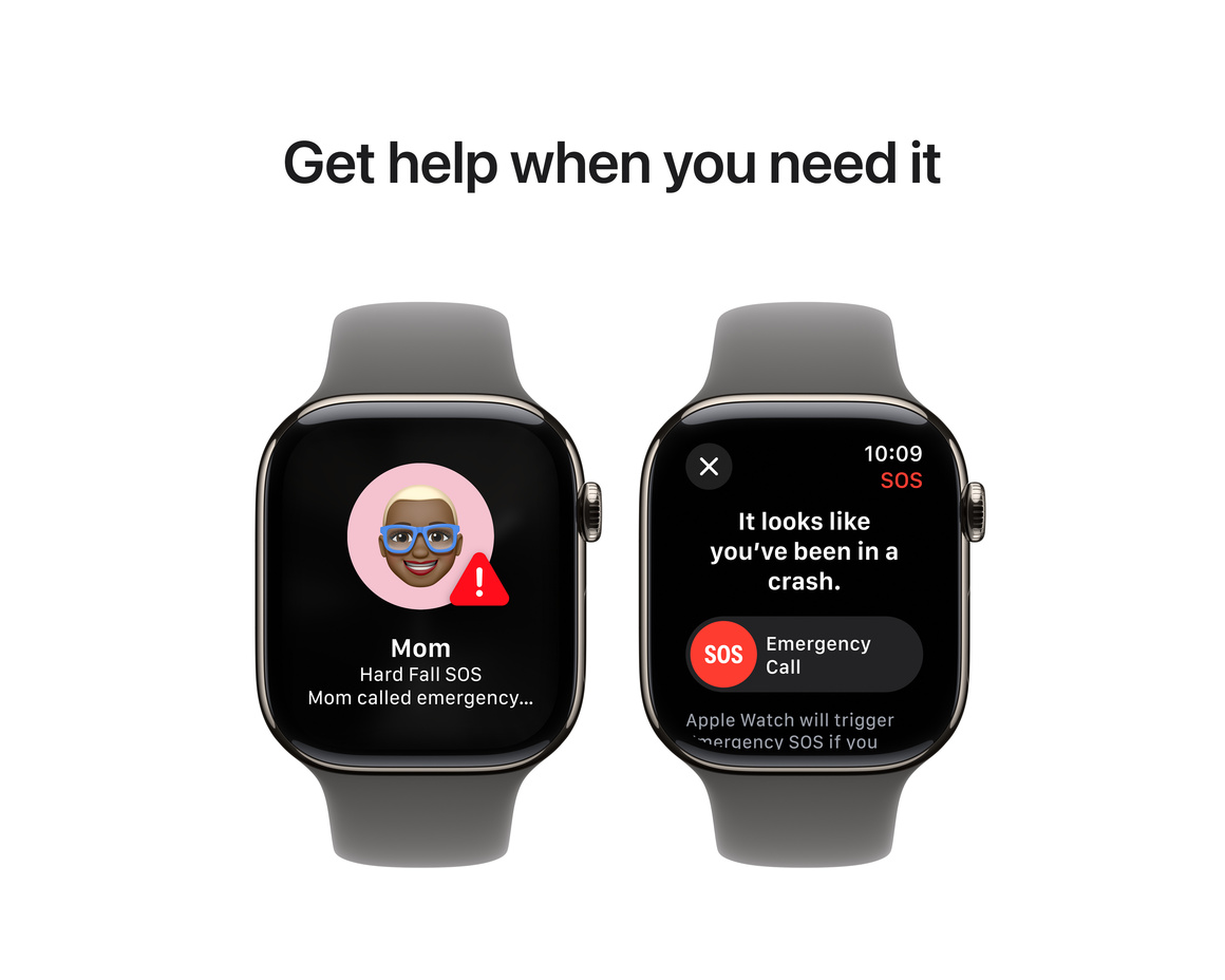 Apple Watch Series 10 GPS + Cellular 46mm Naturlig Titanboett med Granitgrå Sportband - M/L