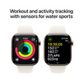 Apple Watch Series 10 GPS + Cellular 46mm Guld Titanboett med Stjärnglans Sportband - S/M