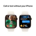 Apple Watch Series 10 GPS + Cellular 46mm Guld Titanboett med Stjärnglans Sportband - S/M