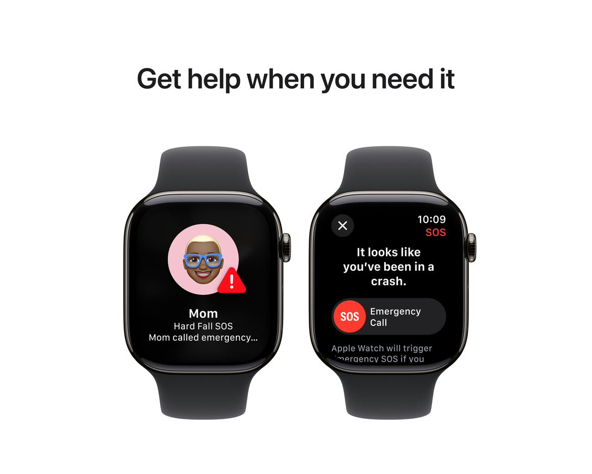 Apple Watch Series 10 GPS + Cellular 46mm Skiffer Titanboett med Svart Sportband - S/M