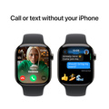 Apple Watch Series 10 GPS + Cellular 46mm Skiffer Titanboett med Svart Sportband - S/M