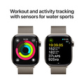 Apple Watch Series 10 GPS + Cellular 42mm Naturlig Titanboett med Naturlig Milanesisk loop
