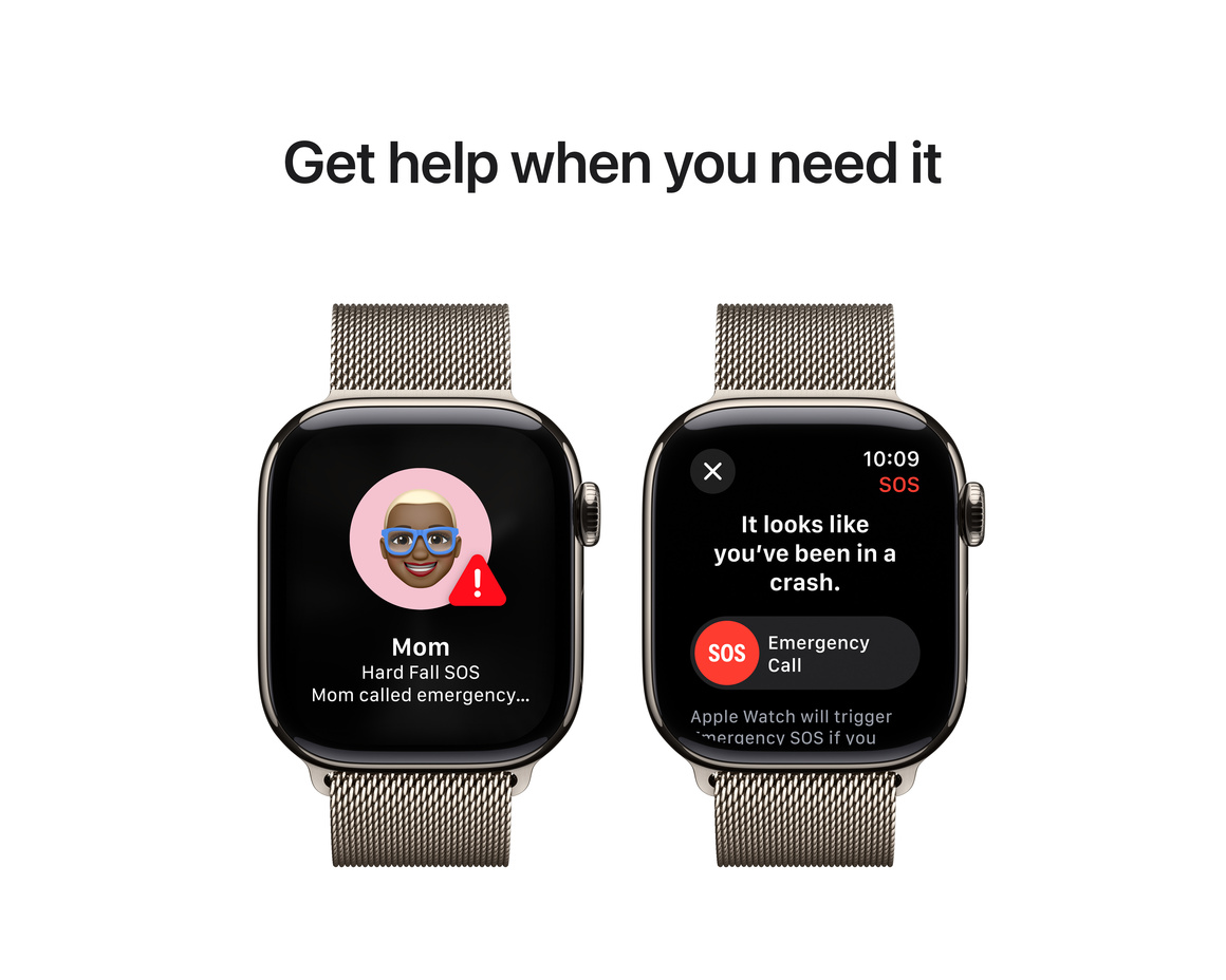 Apple Watch Series 10 GPS + Cellular 42mm Naturlig Titanboett med Naturlig Milanesisk loop
