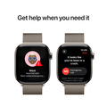 Apple Watch Series 10 GPS + Cellular 42mm Naturlig Titanboett med Naturlig Milanesisk loop