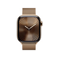 Apple Watch Series 10 GPS + Cellular 42mm Guld Titanboett med Guld Milanesisk loop