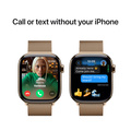 Apple Watch Series 10 GPS + Cellular 42mm Guld Titanboett med Guld Milanesisk loop