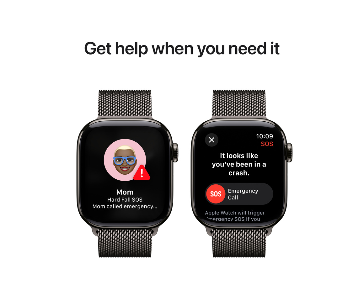 Apple Watch Series 10 GPS + Cellular 42mm Skiffer Titanboett med Skiffer Milanesisk loop
