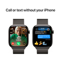 Apple Watch Series 10 GPS + Cellular 42mm Skiffer Titanboett med Skiffer Milanesisk loop