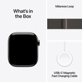 Apple Watch Series 10 GPS + Cellular 42mm Skiffer Titanboett med Skiffer Milanesisk loop