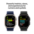 Apple Watch Ultra 2 GPS + Cellular 49mm Svart Titanboett med Mörkgrön Bergsloop - Large