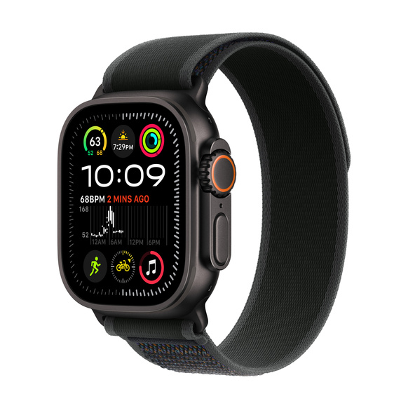 Apple Watch Ultra 2 GPS + Cellular 49mm Svart Titanboett med Svart Terrängloop - M/L