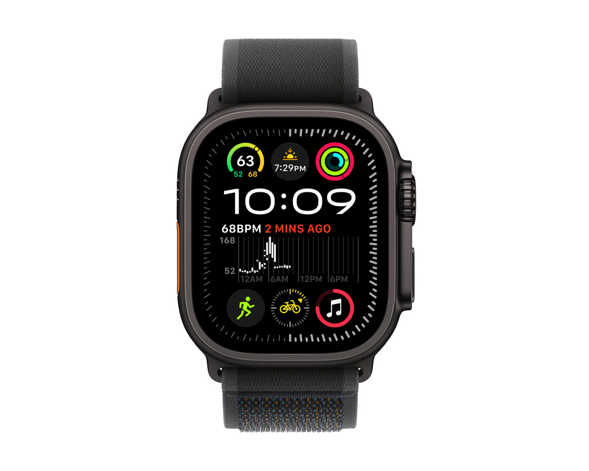 Apple Watch Ultra 2 GPS + Cellular 49mm Svart Titanboett med Svart Terrängloop - S/M