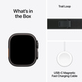 Apple Watch Ultra 2 GPS + Cellular 49mm Svart Titanboett med Svart Terrängloop - S/M