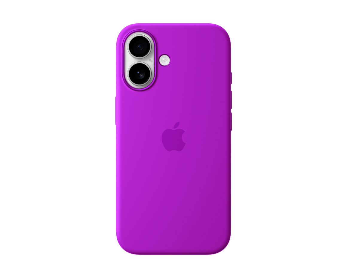 Apple iPhone 16 Silikonskal med MagSafe Lila fuchsia