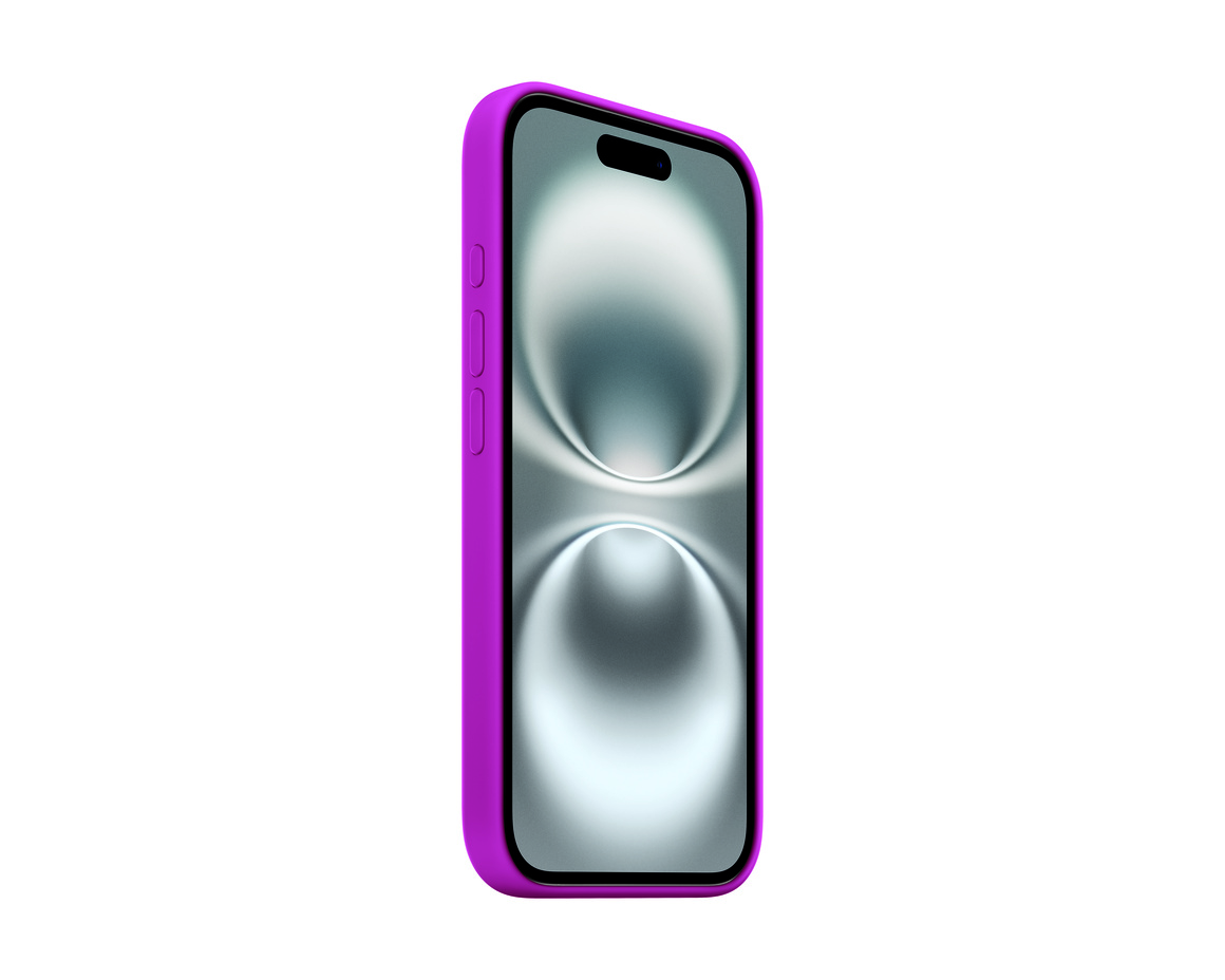 Apple iPhone 16 Silikonskal med MagSafe Lila fuchsia