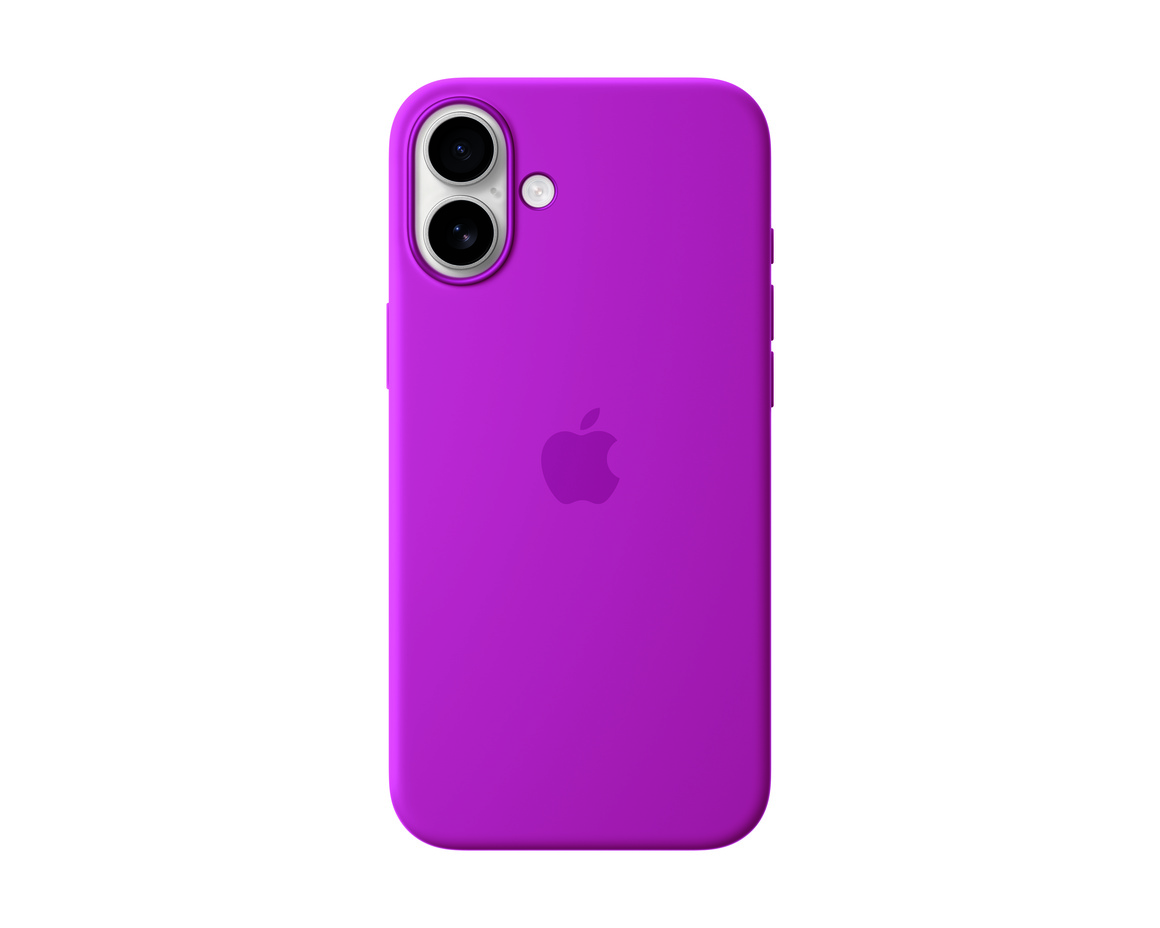 Apple iPhone 16 Plus Silikonskal med MagSafe Lila fuchsia