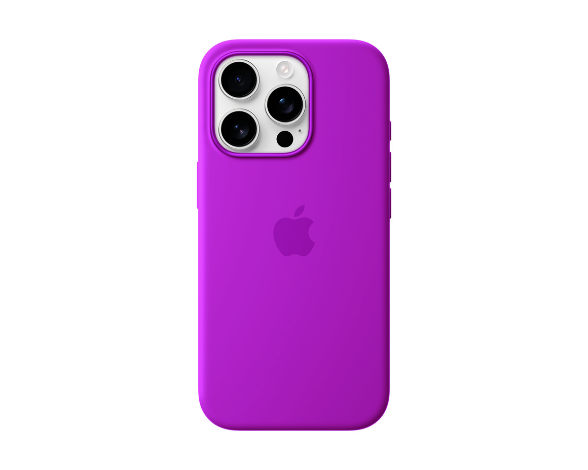Apple iPhone 16 Pro Silikonskal med MagSafe Lila Fuchsia