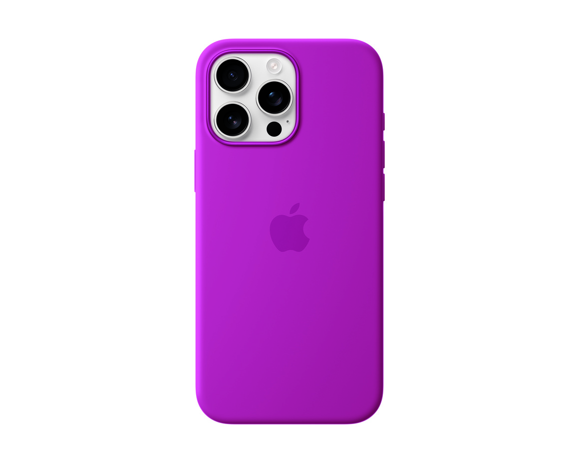 Apple iPhone 16 Pro Max Silikonskal med MagSafe Lila Fuchsia