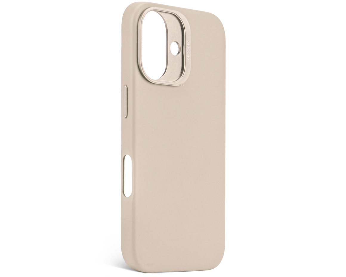 Decoded - Leather Backcover till iPhone 16 Clay
