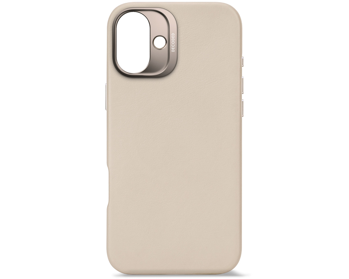 Decoded - Leather Backcover till iPhone 16 Plus Clay
