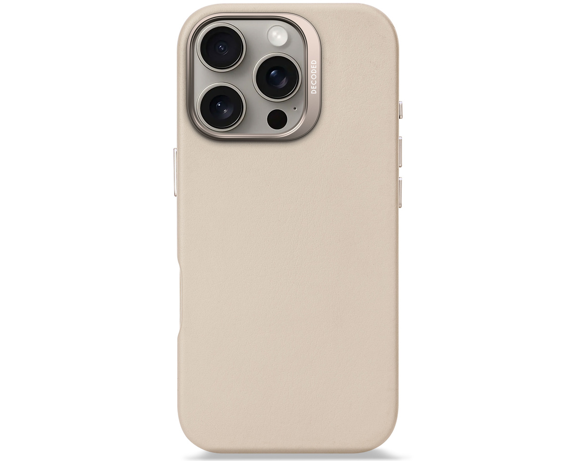 Decoded - Leather Backcover till iPhone 16 Pro Clay