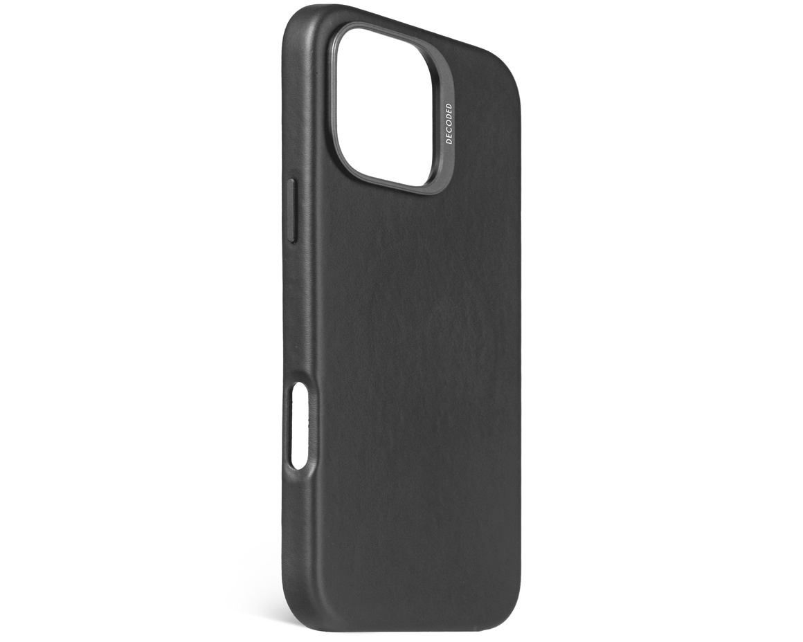 Decoded - Leather Backcover till iPhone 16 Pro Max Svart