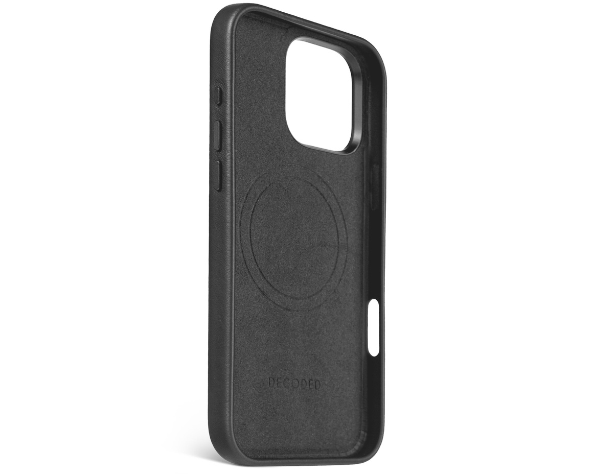 Decoded - Leather Backcover till iPhone 16 Pro Max Svart