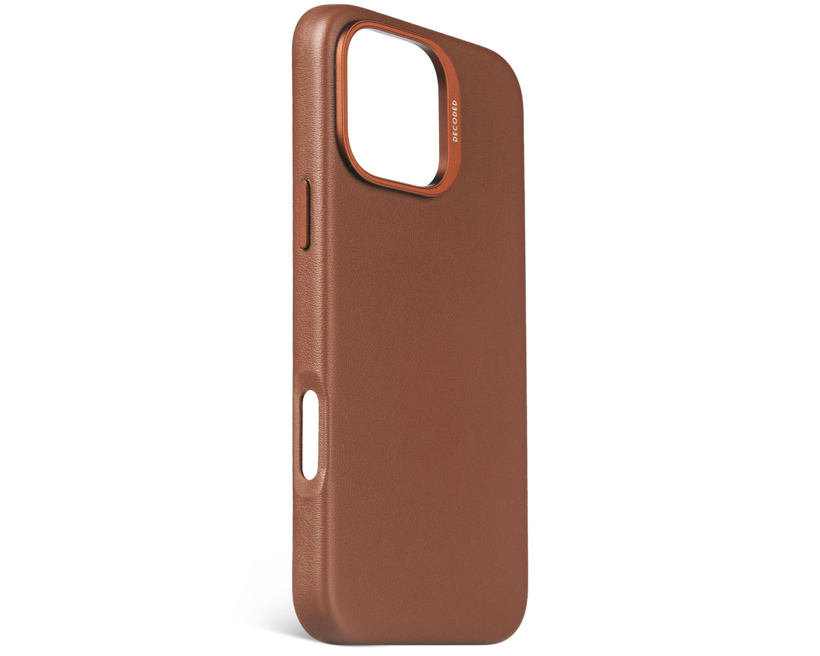 Decoded - Leather Backcover till iPhone 16 Pro Max Brun