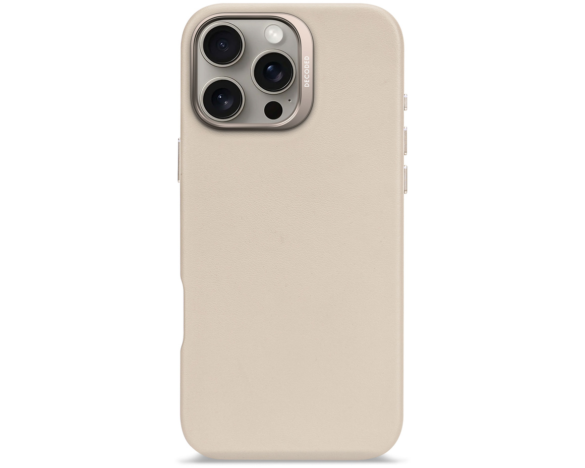 Decoded - Leather Backcover till iPhone 16 Pro Max Clay