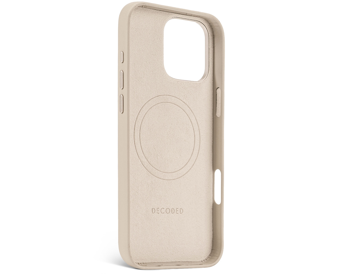 Decoded - Leather Backcover till iPhone 16 Pro Max Clay