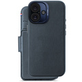 Decoded - Leather Detachable Wallet till iPhone 16 Marinblå