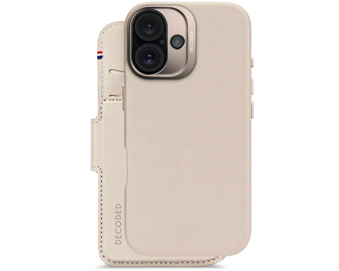 Decoded - Leather Detachable Wallet till iPhone 16 Clay