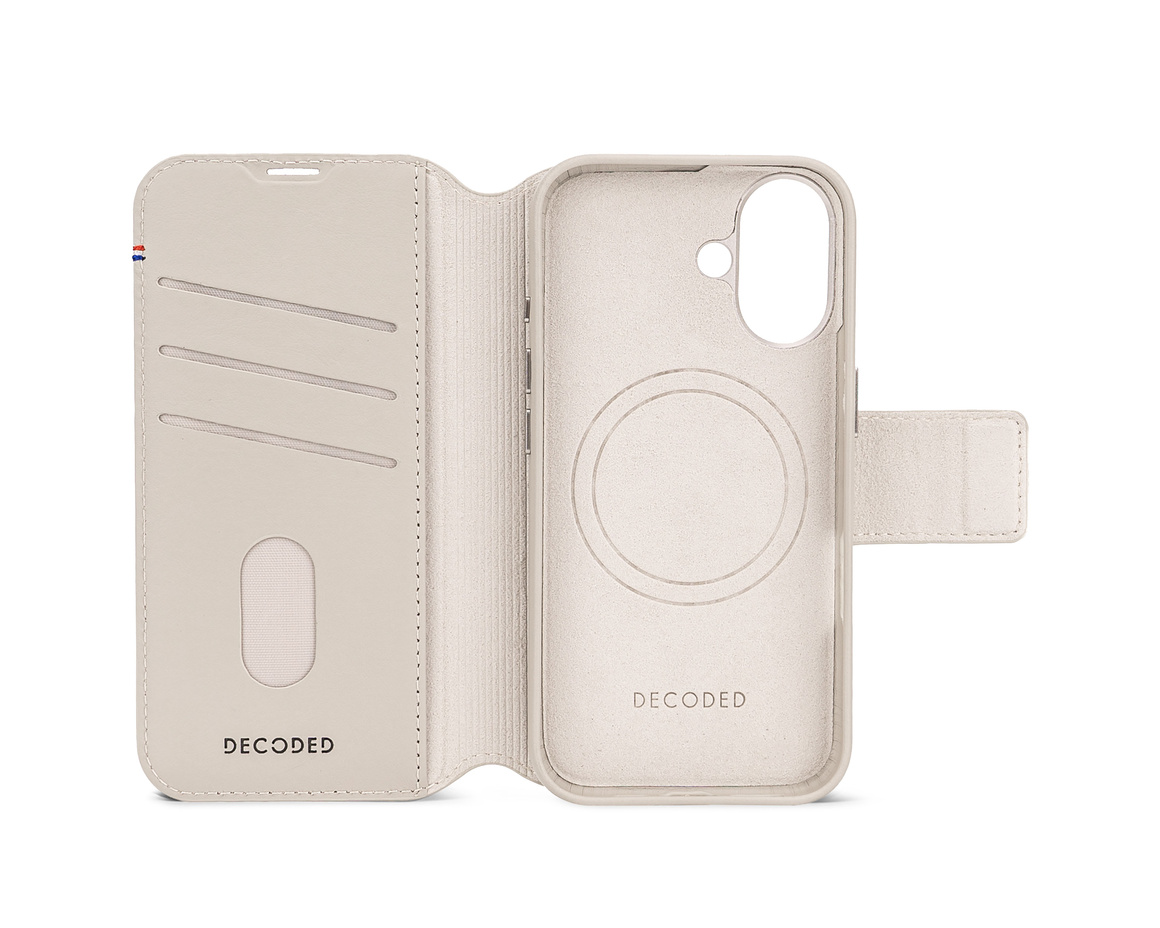 Decoded - Leather Detachable Wallet till iPhone 16 Clay