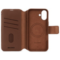 Decoded - Leather Detachable Wallet till iPhone 16 Plus Brun