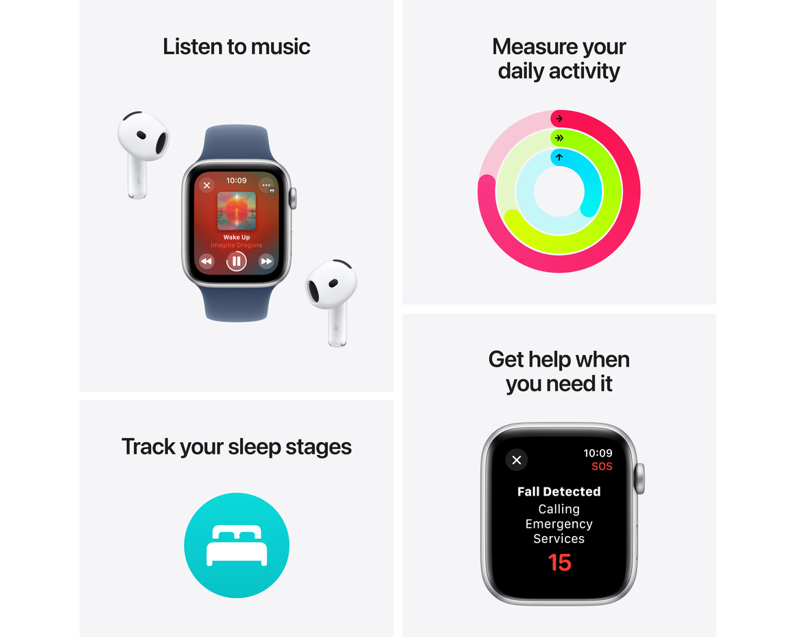 Apple Watch SE Midnatt 40mm GPS S/M