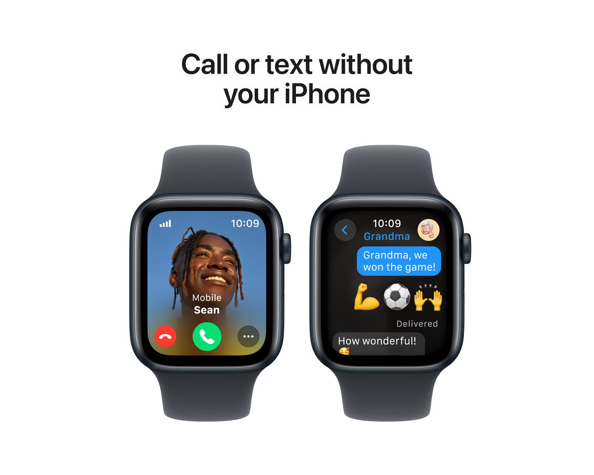 Apple Watch SE Midnatt 44mm GPS + Cellular M/L