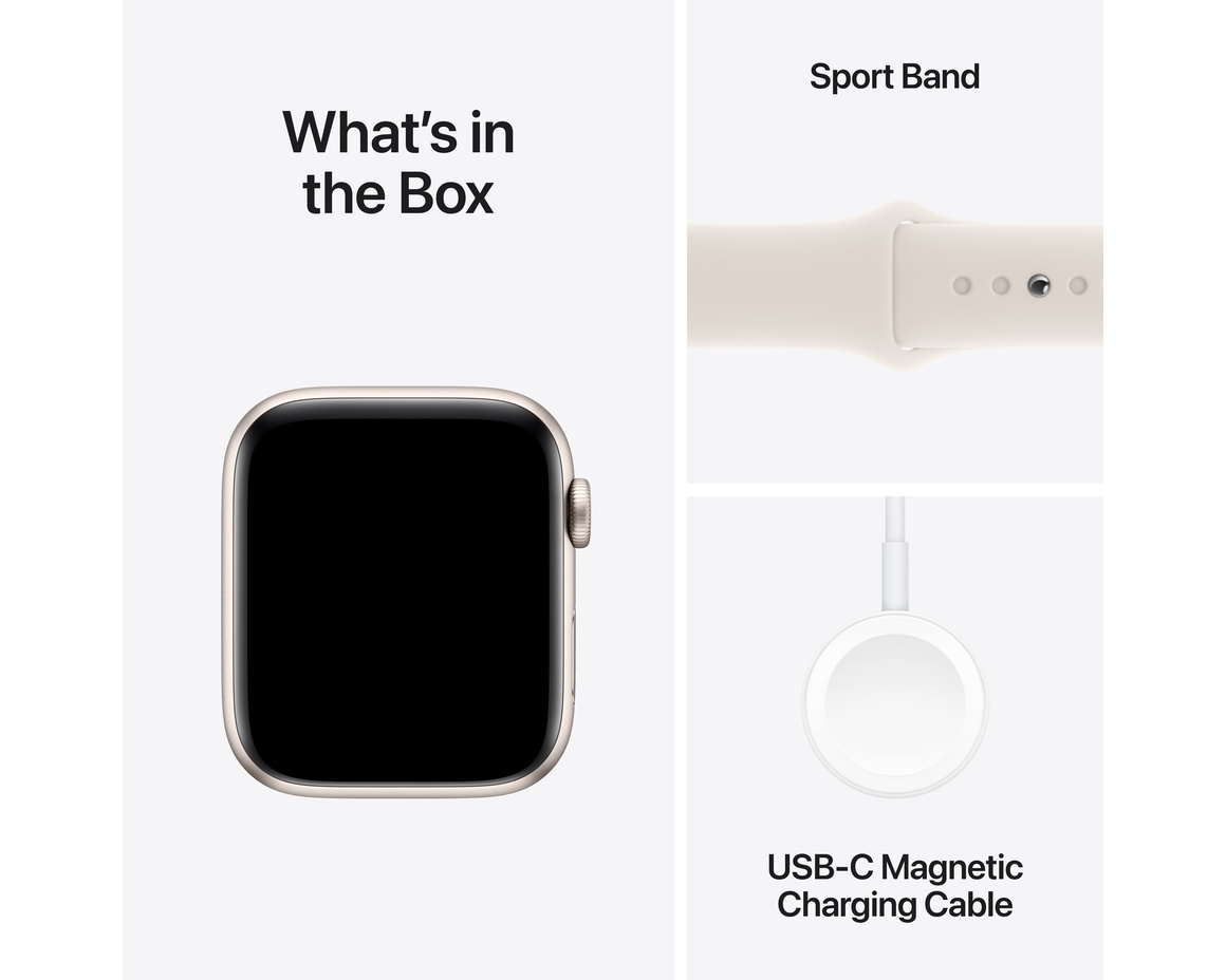 Apple Watch SE Stjärnglans 44mm GPS + Cellular S/M