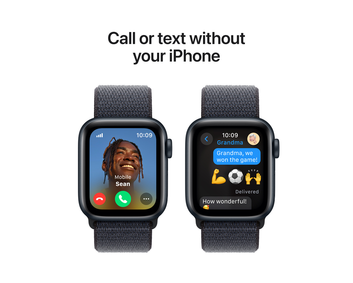 Apple Watch SE med Sportloop 2024 Midnatt 40mm GPS + Cellular