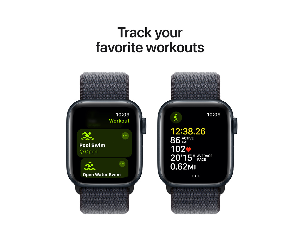 Apple Watch SE med Sportloop 2024 Midnatt 40mm GPS
