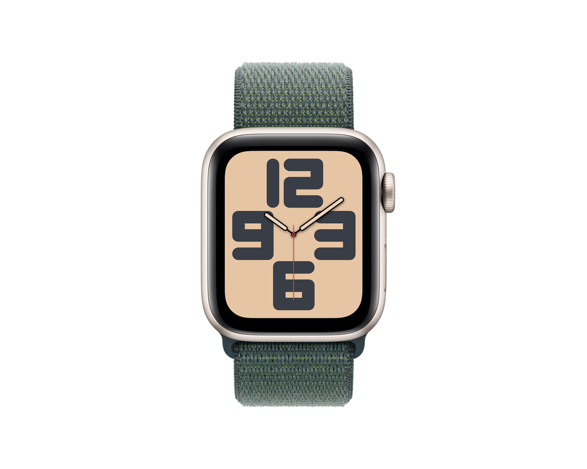 Apple Watch SE med Sportloop 2024 Stjärnglans 40mm GPS