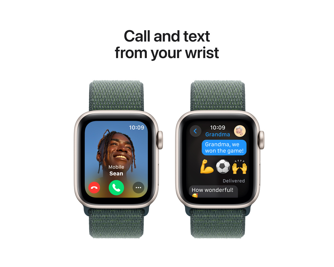 Apple Watch SE med Sportloop 2024 Stjärnglans 40mm GPS