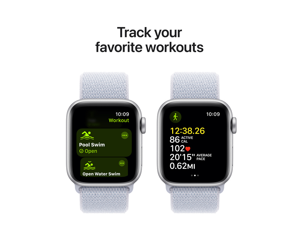 Apple Watch SE med Sportloop 2024 Silver 40mm GPS