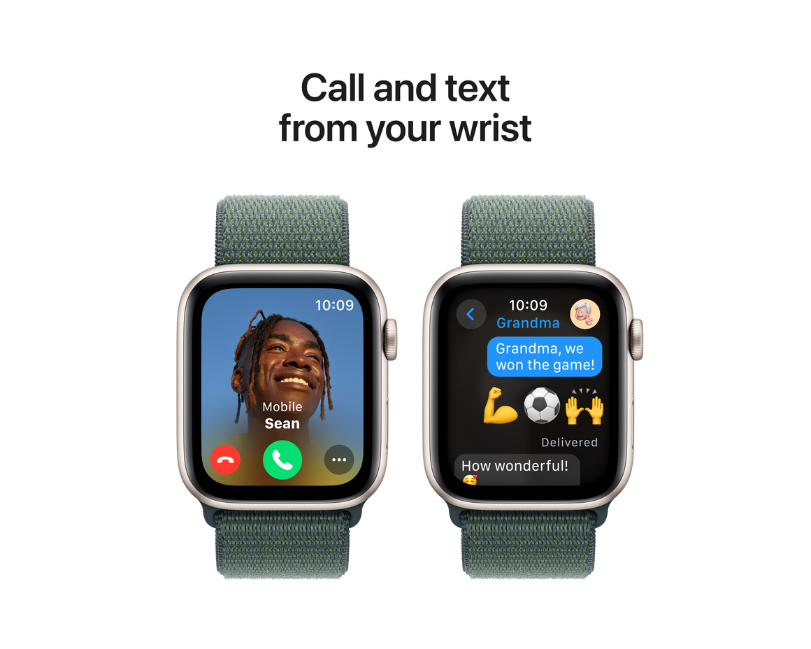 Apple Watch SE med Sportloop 2024 Stjärnglans 44mm GPS