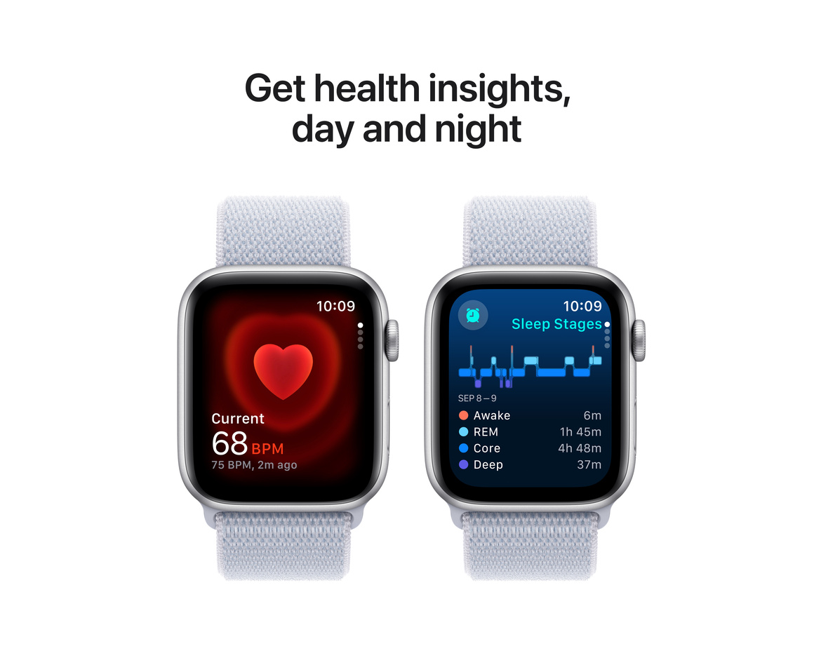 Apple Watch SE med Sportloop 2024 Silver 44mm GPS